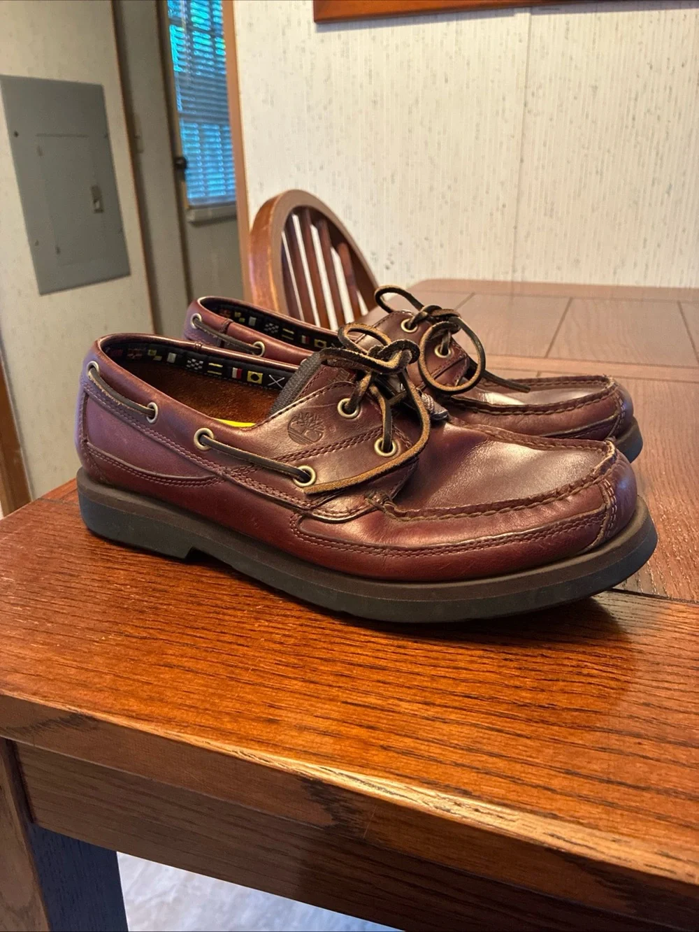 Timberland Echo Bay Boat Shoes Men’s 9.5 Leather Vintage 2 Eye Deck Shoes 71026